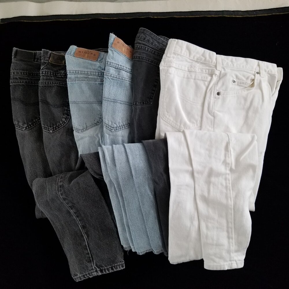 Vintage Lee & Lee Rider Women's Jeans - Size 8 - Asst Colors - Lot / Set of 6